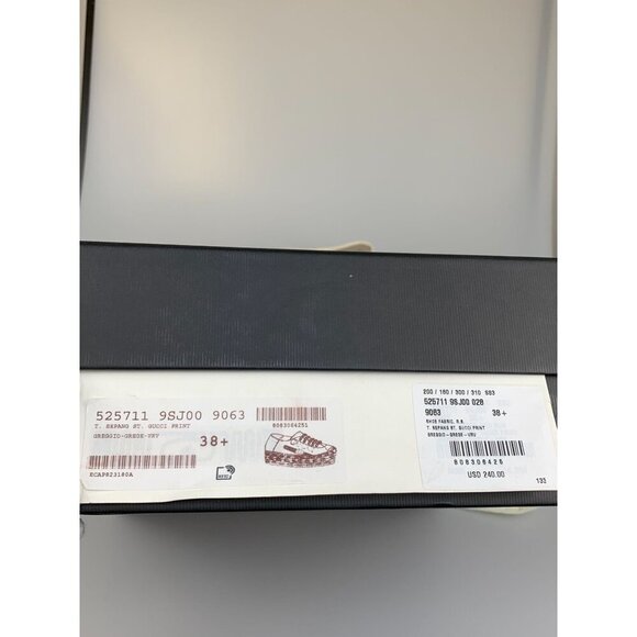 NIB Gucci Women's Platform Espadrilles with logo In White Size 38.5 - Picture 11 of 11